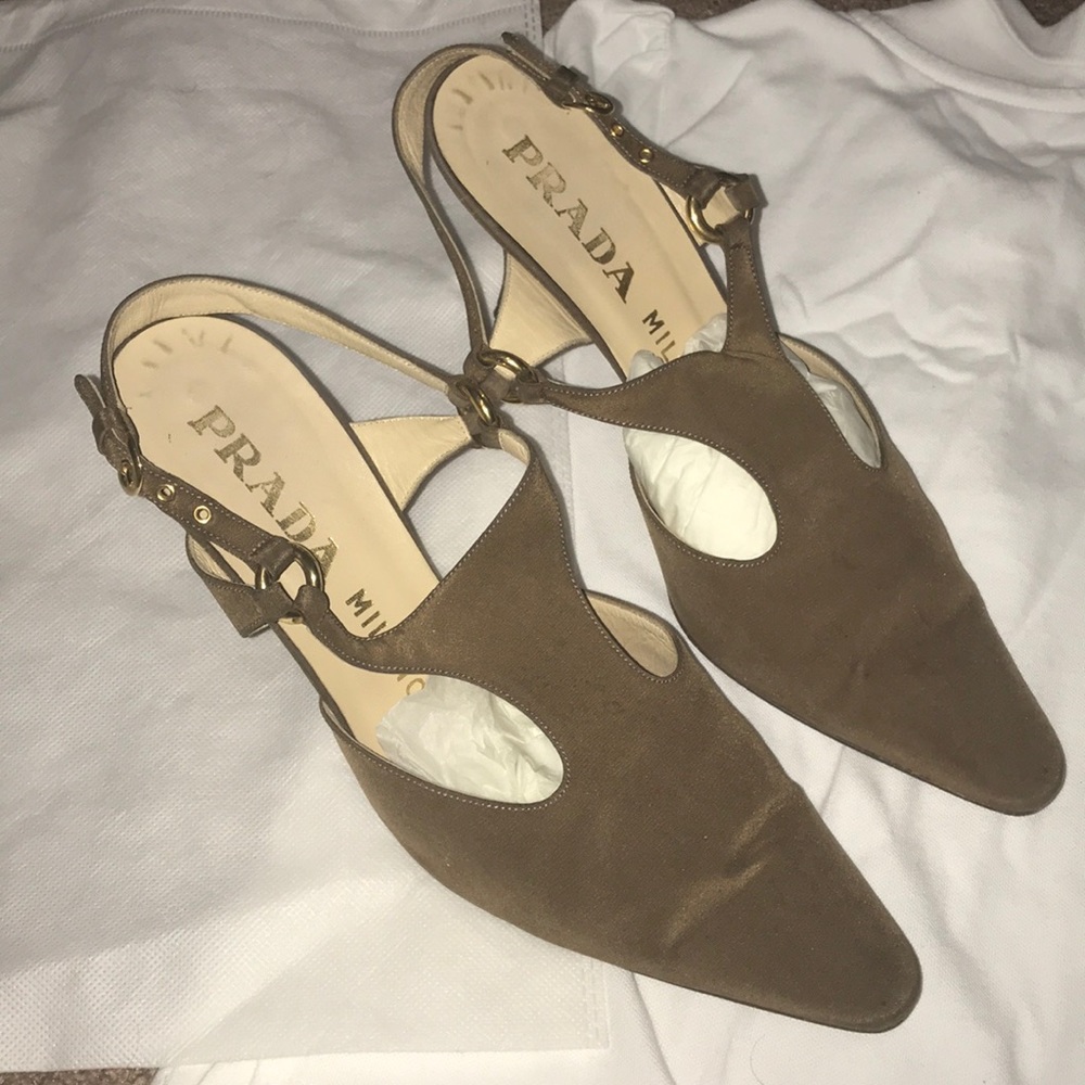 Prada satin heels